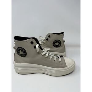 Converse Chuck Taylor All Star Move Hi Beach Stone Beige Platform Womens Sz 10